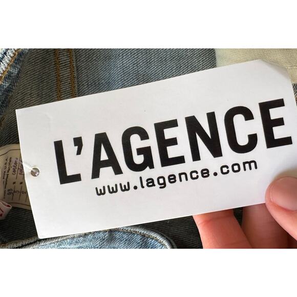 NWT L’Agence High Rise Desert Distressed jeans Size 27 Women’s Blue High Line - Picture 4 of 11